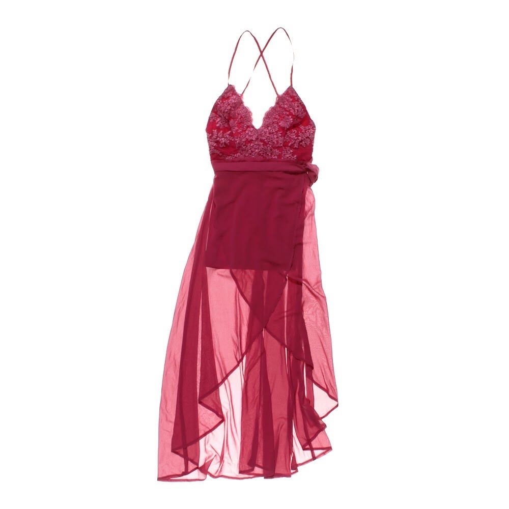 Luxxel Magenta Faux Wrap High Low dress